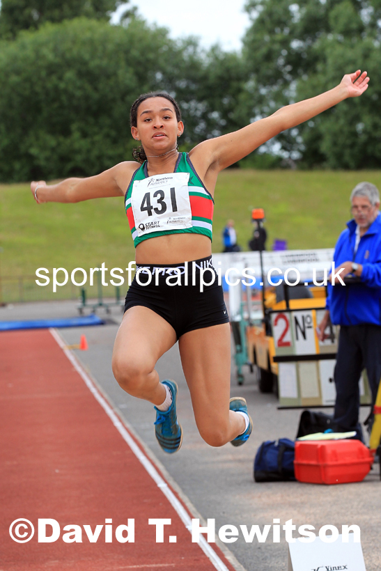 Womens under-20s long jumps, 2022 Northern Senior and Under-20 Champs., Wavertree Athletics Centre, Liverpool. Photo: David T. Hewitson/Sports for All Pics